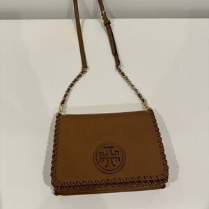 Brown/tan leather Tory Burch crossbody